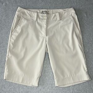 Nike Golf Tour Performance Dri Fit Women’s Golf Bermuda Shorts Bone White Size 6